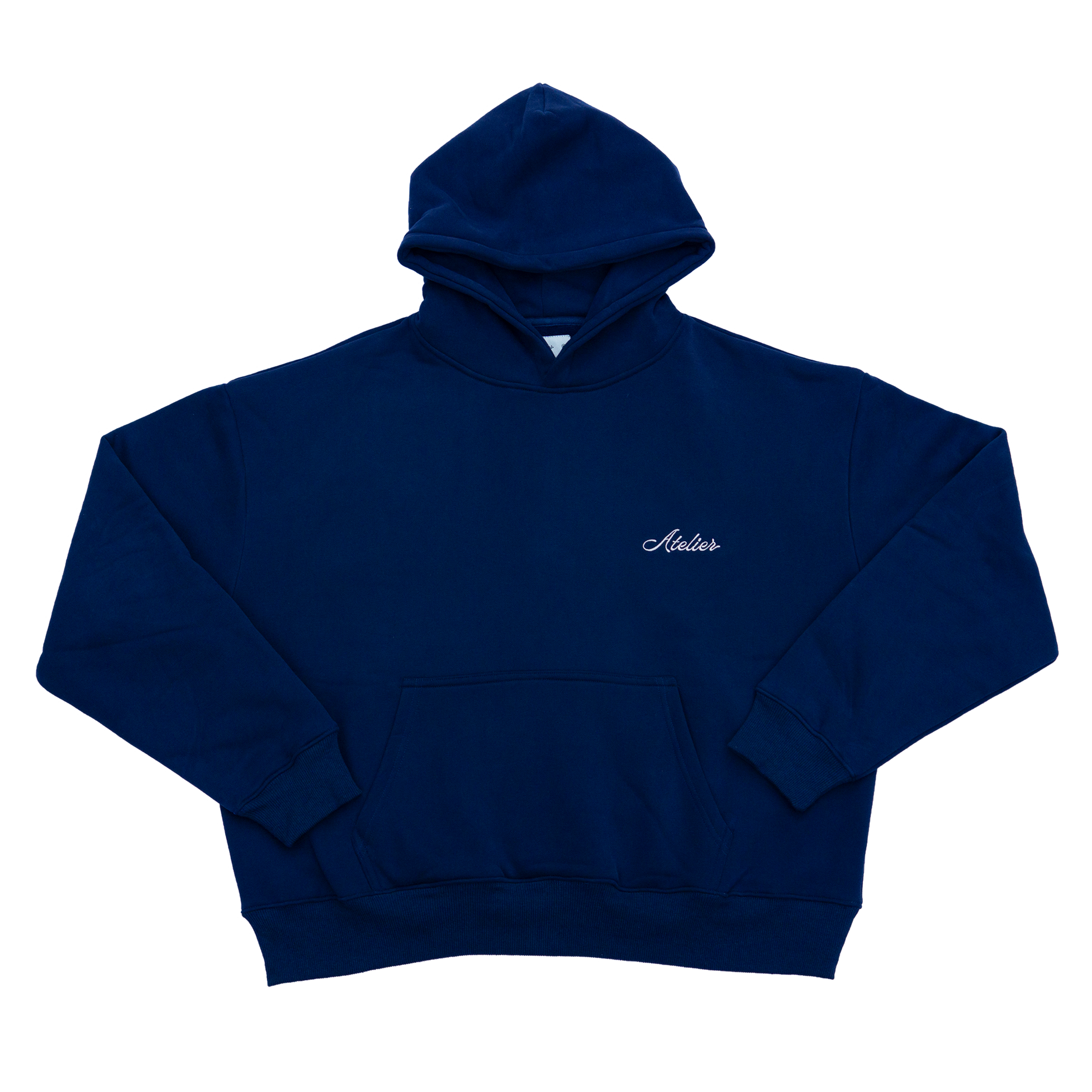 Boxy WORKSHOP Hoodie - Navy / Cream
