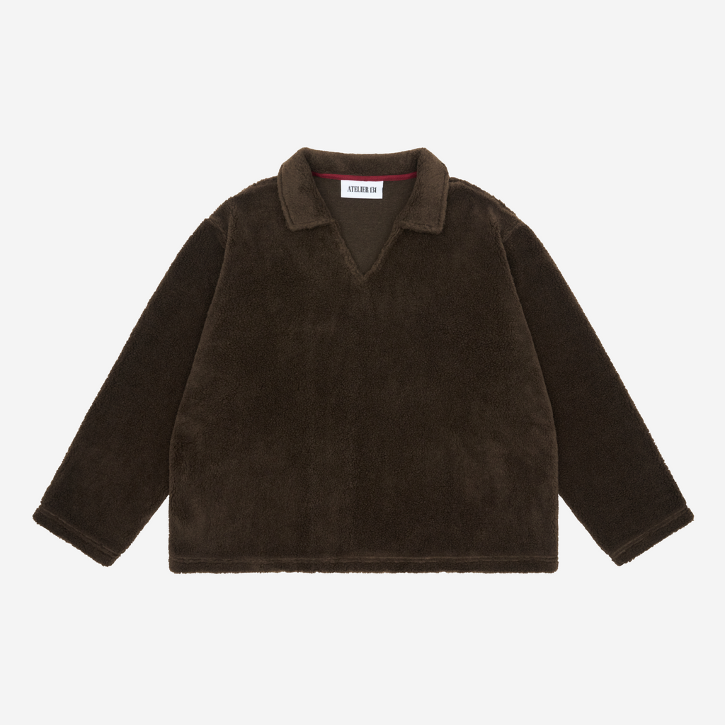 "GRIZZLY" Wool Blend Sherpa Pullover
