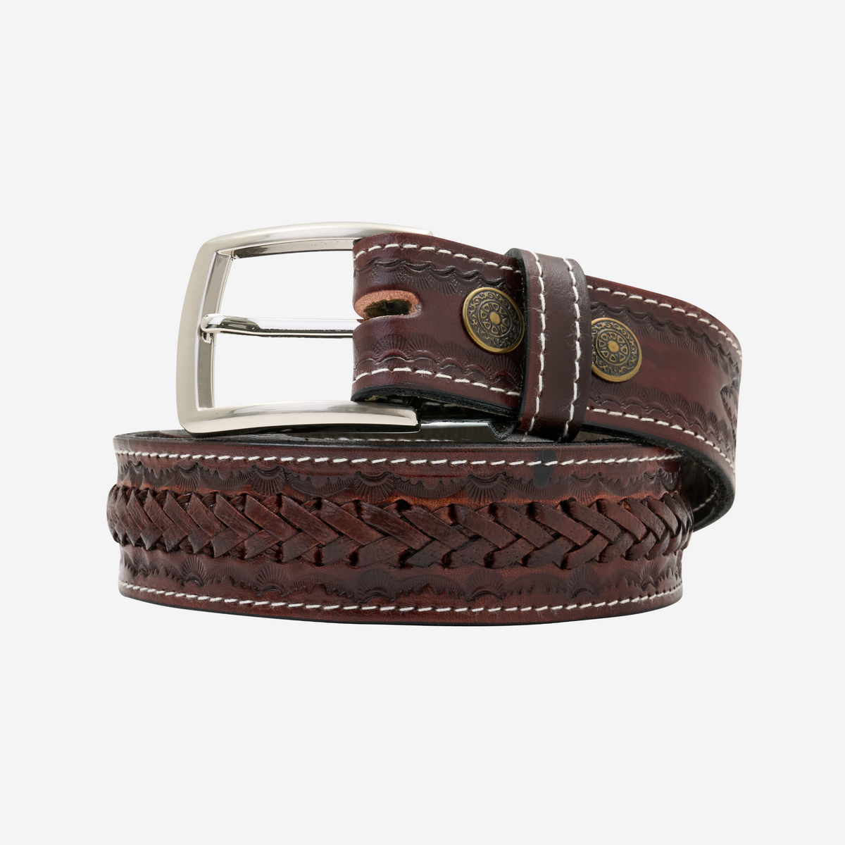 “SIERRA” Handcrafted Leather Belt - Brown