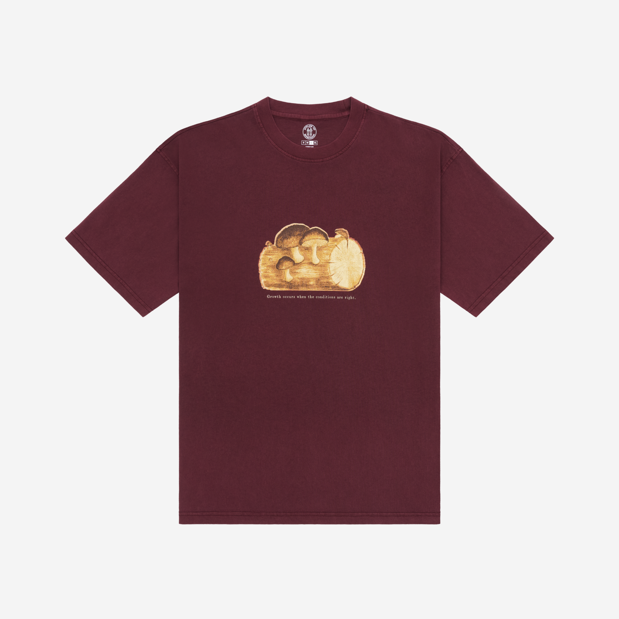 "GROWTH OCCURS" T-Shirt - Wine Red