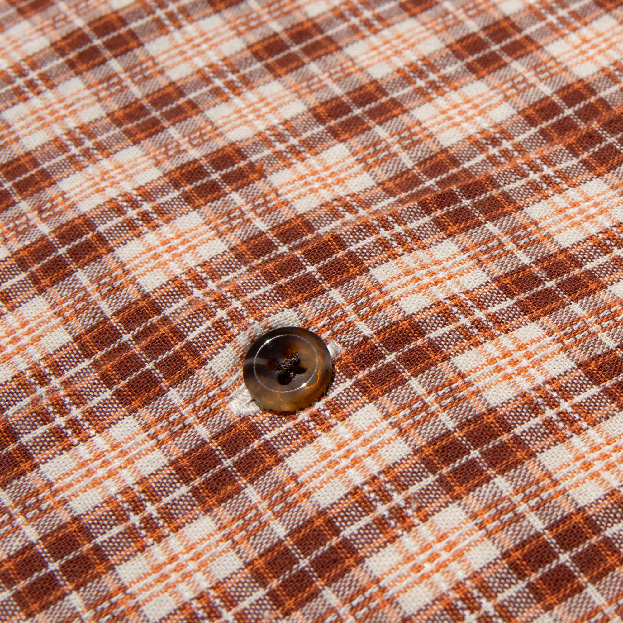 Boxy Button Up Shirt - Brown Plaid
