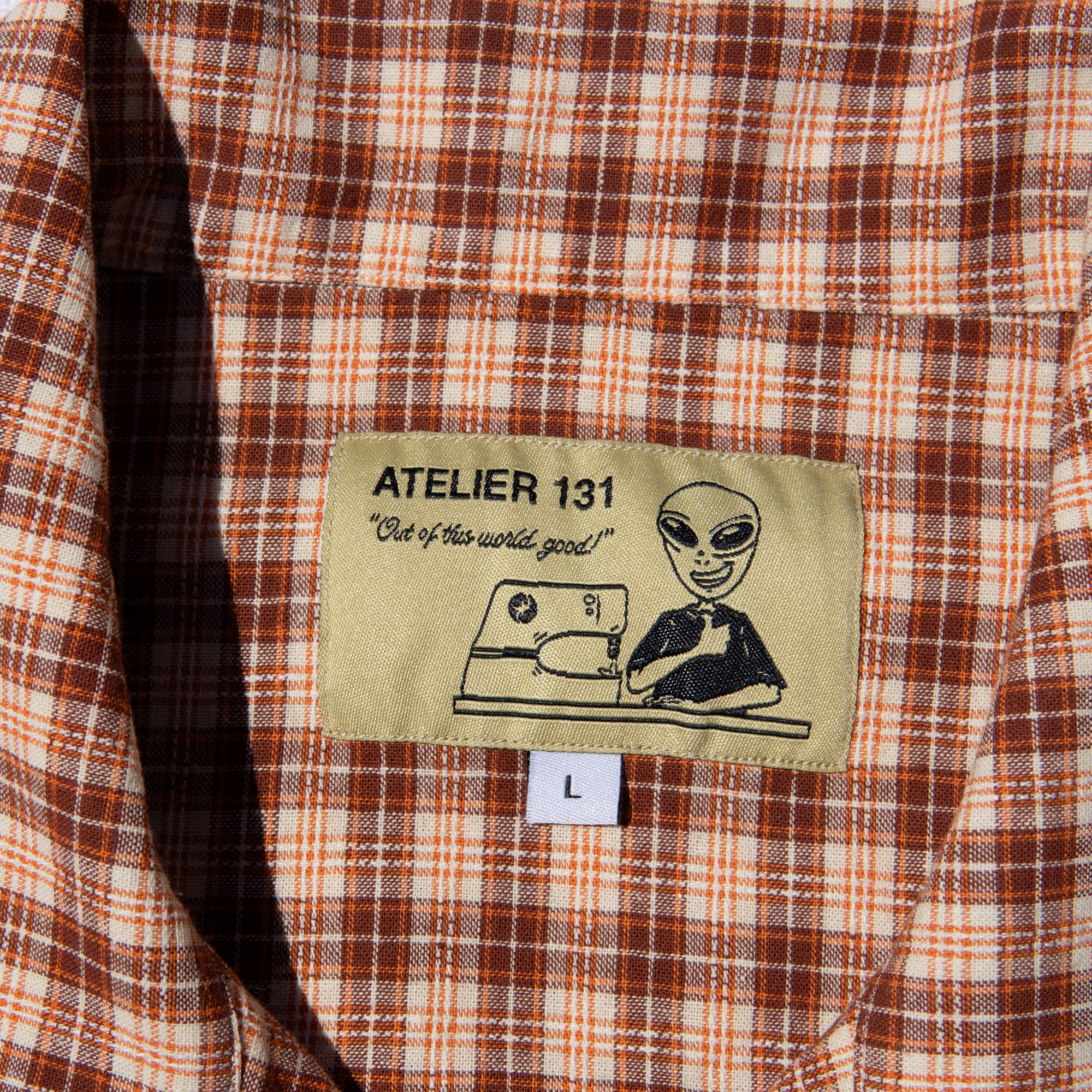 Boxy Button Up Shirt - Brown Plaid