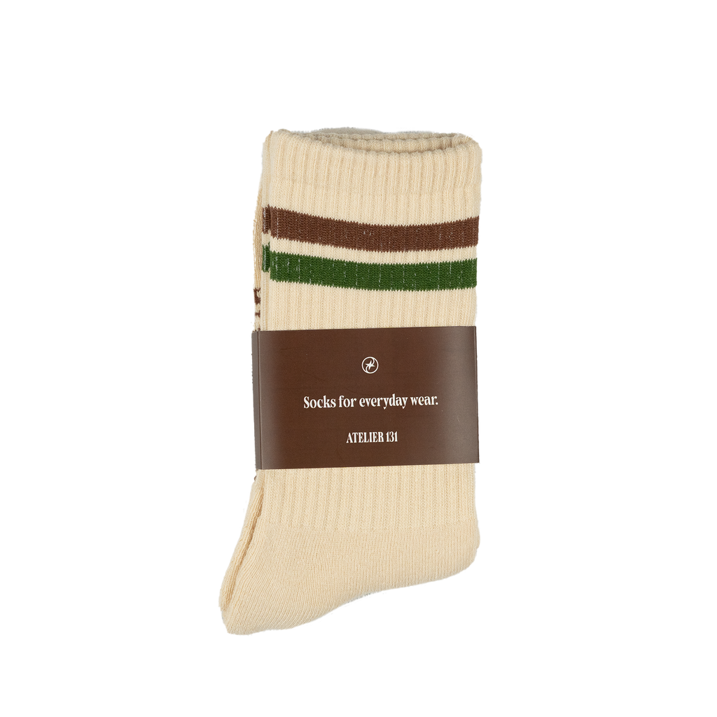 Everyday Socks - Oatmeal Stripe
