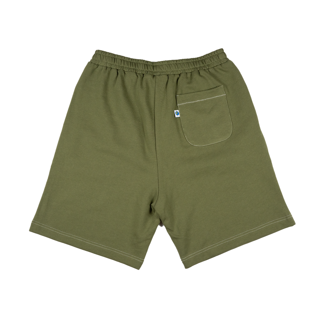 Relaxed Cut Terry Shorts - Army Green
