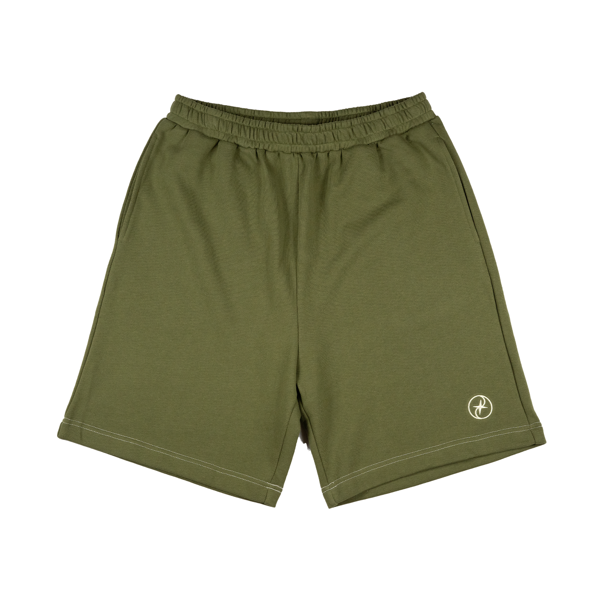 Relaxed Cut Terry Shorts - Army Green