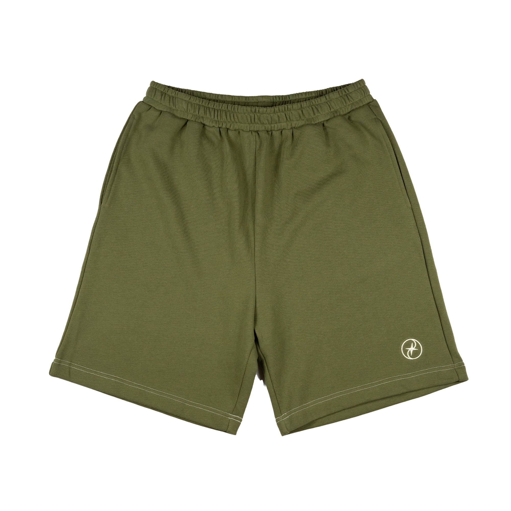 Relaxed Cut Terry Shorts - Army Green
