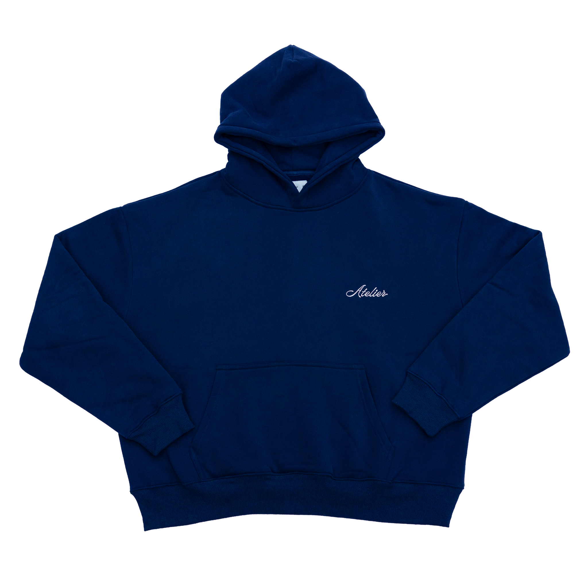 Boxy WORKSHOP Hoodie - Navy / Cream