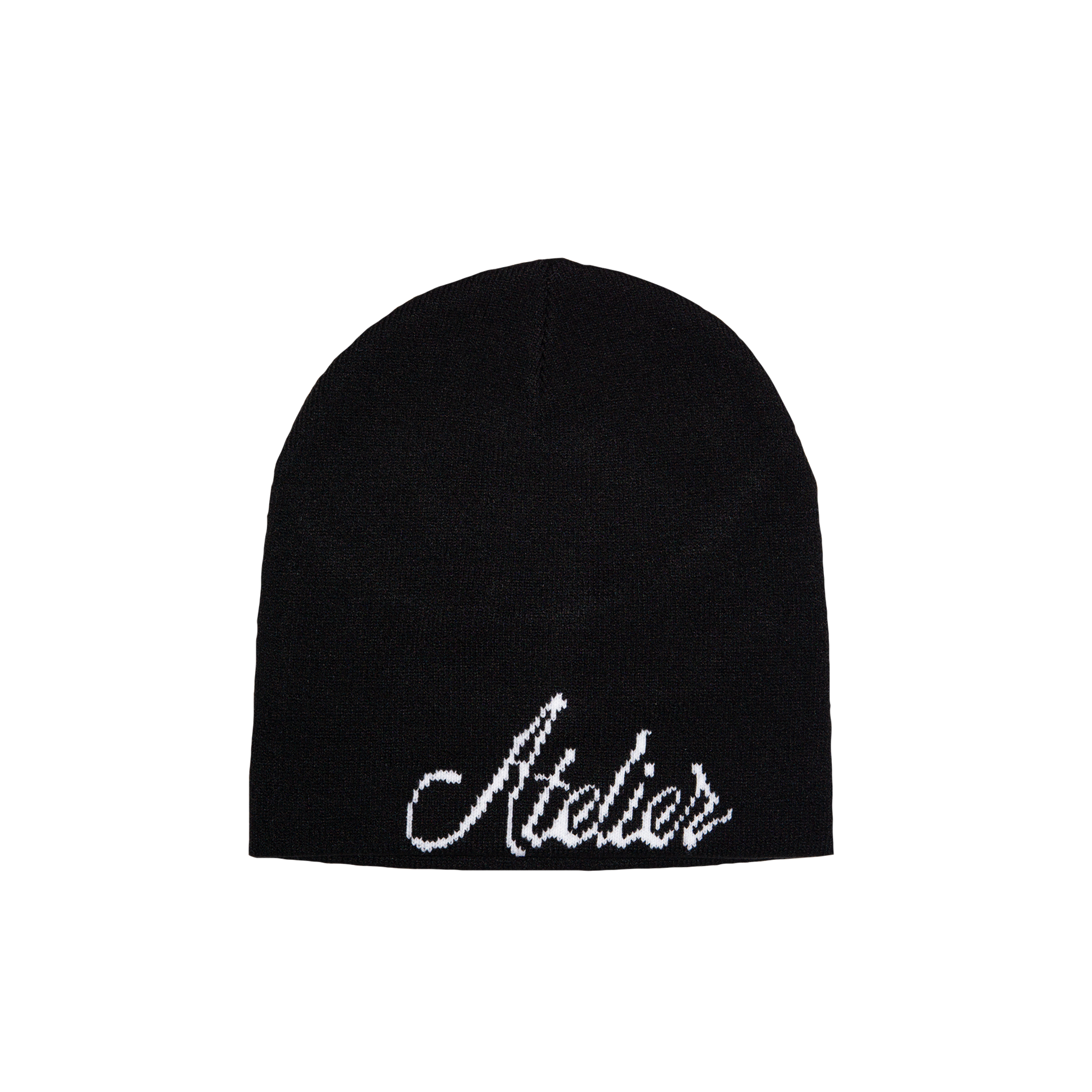 Script Logo Skullcap Beanie - Black / White