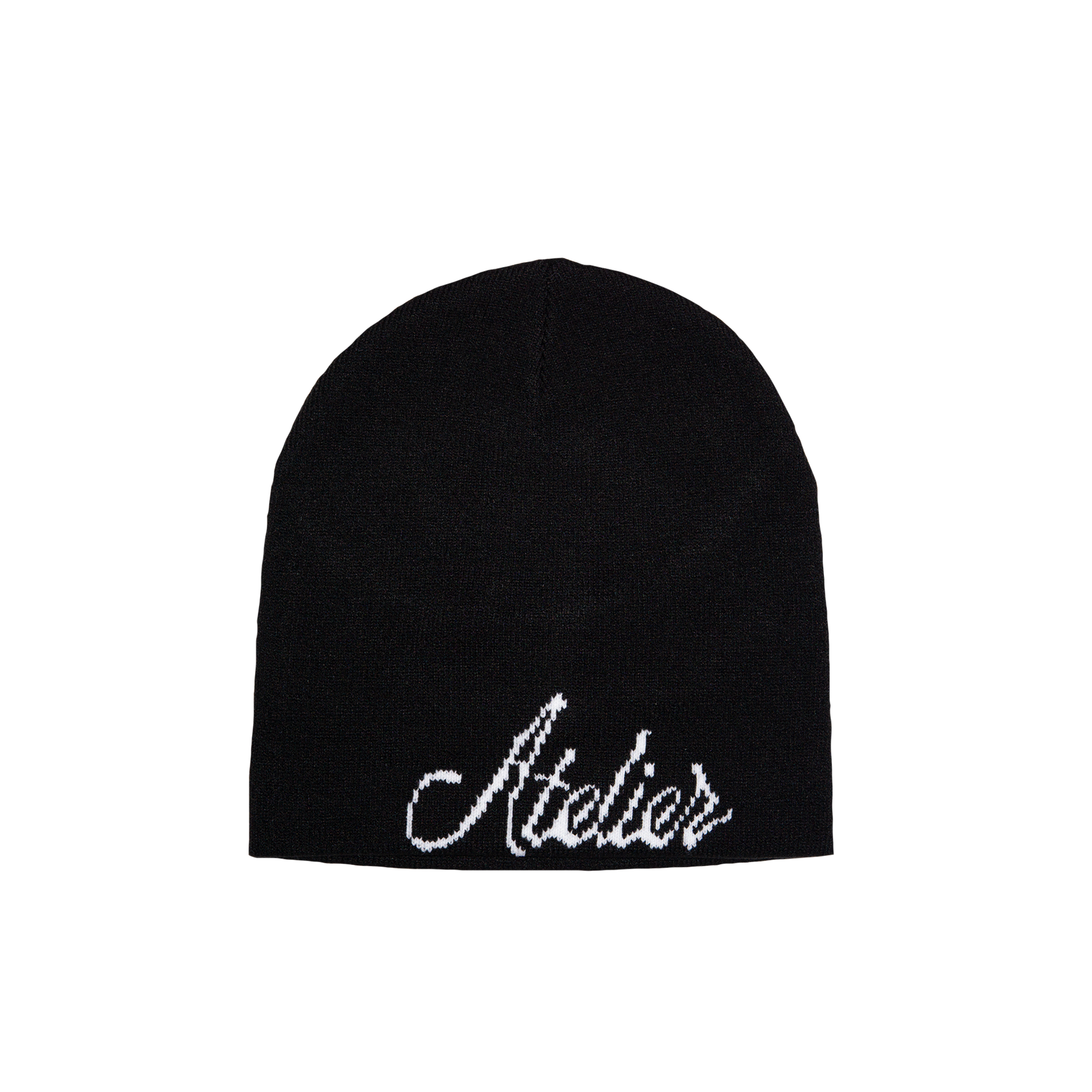 Script Logo Skullcap Beanie - Black / White