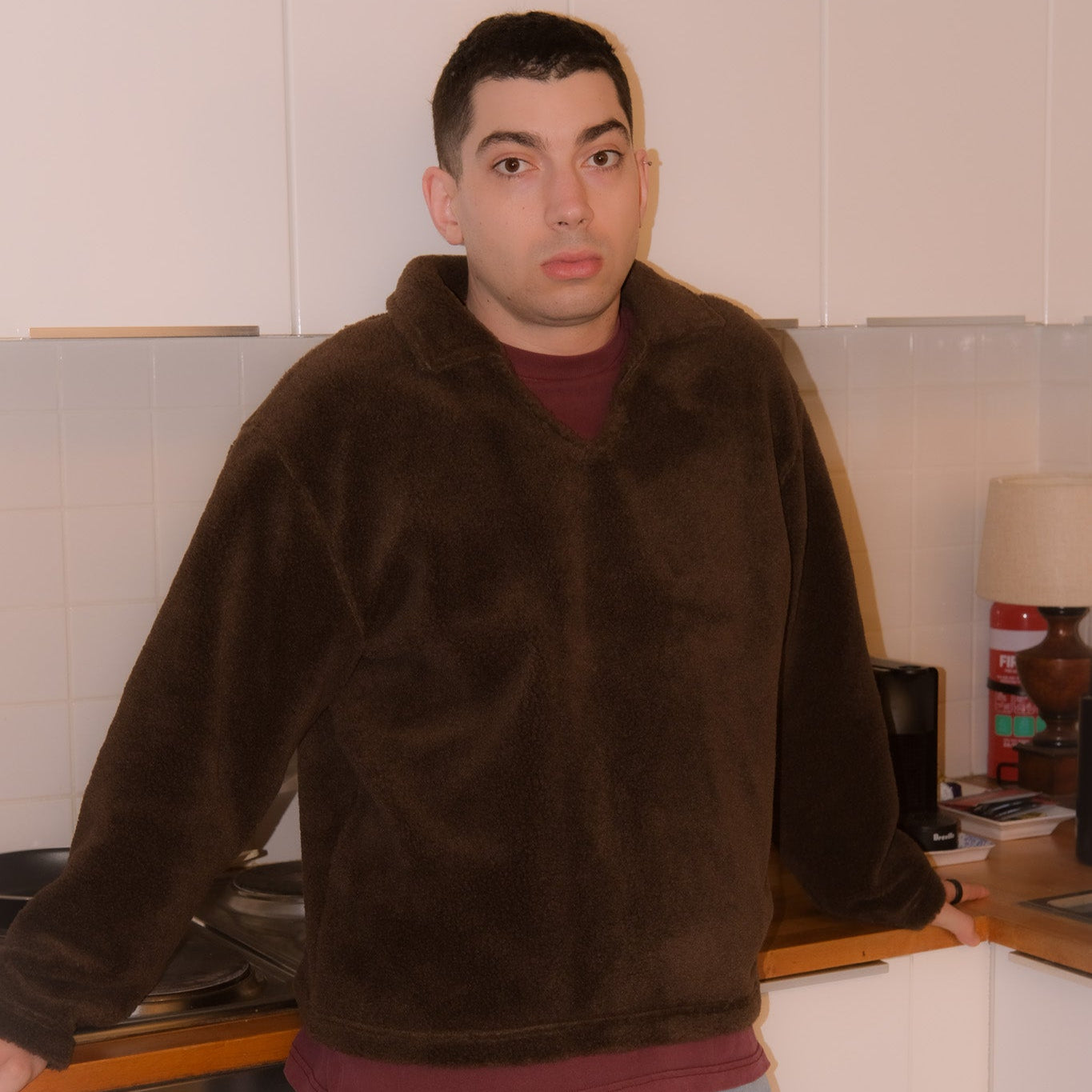 "GRIZZLY" Wool Blend Sherpa Pullover