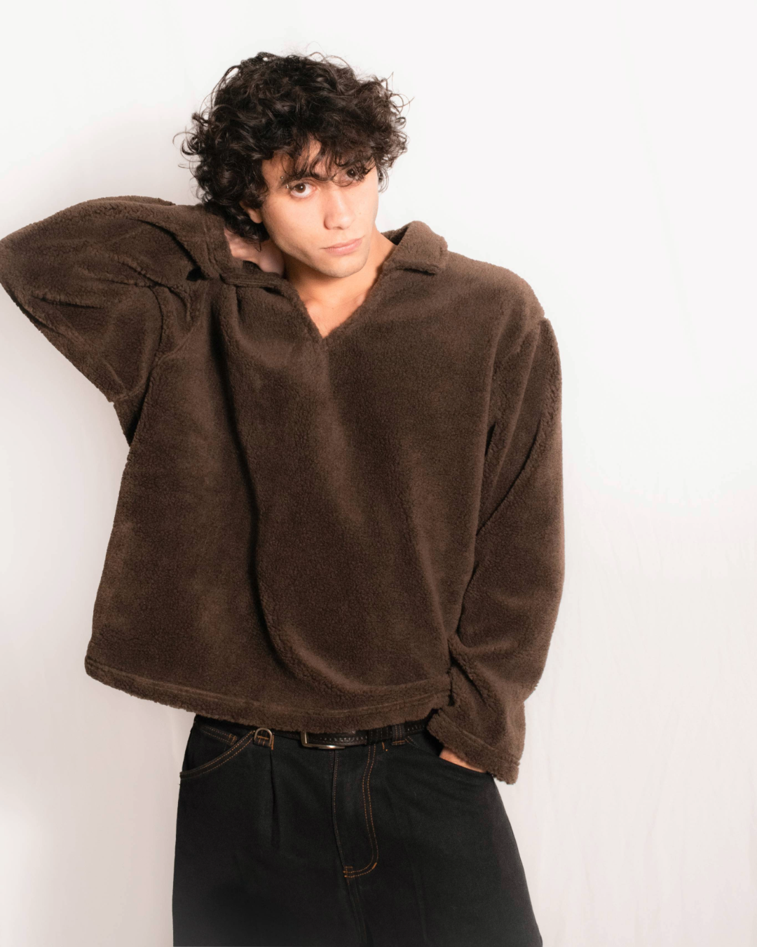 "GRIZZLY" Wool Blend Sherpa Pullover