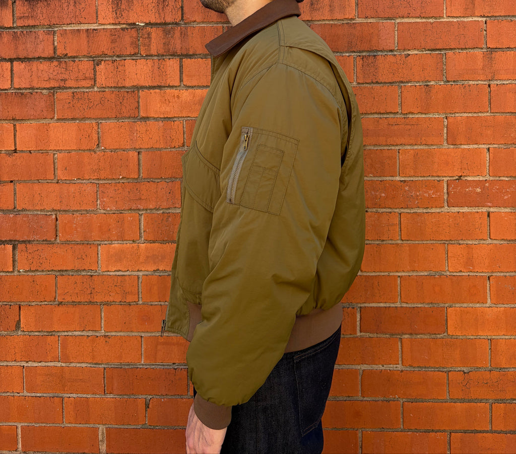 "FSJ-131" Military Bomber Jacket (Olive Drab / Chestnut)