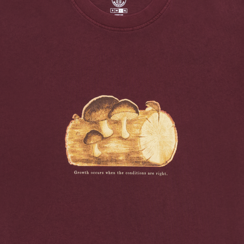 "GROWTH OCCURS" T-Shirt - Wine Red